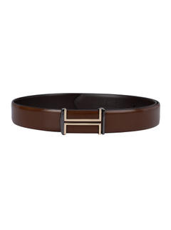 Brown Plain Leather Belt